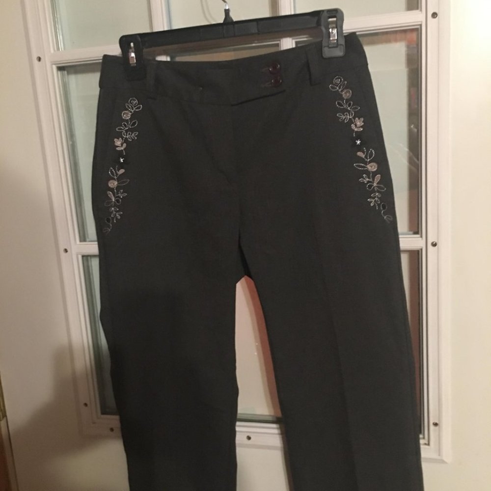 Sz 2 Geoffrey Beene Sport Gray Stretch Dress Slack